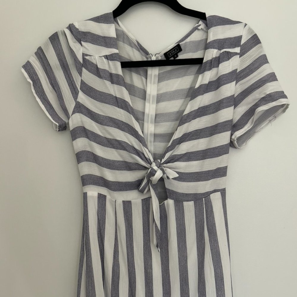 Lira: Striped Dress with Front Tie